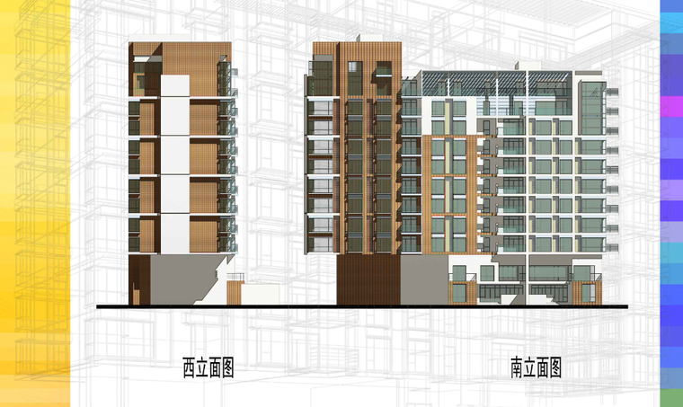 [吉林]万豪项目住宅小区建筑规划设计方案文本-立面图