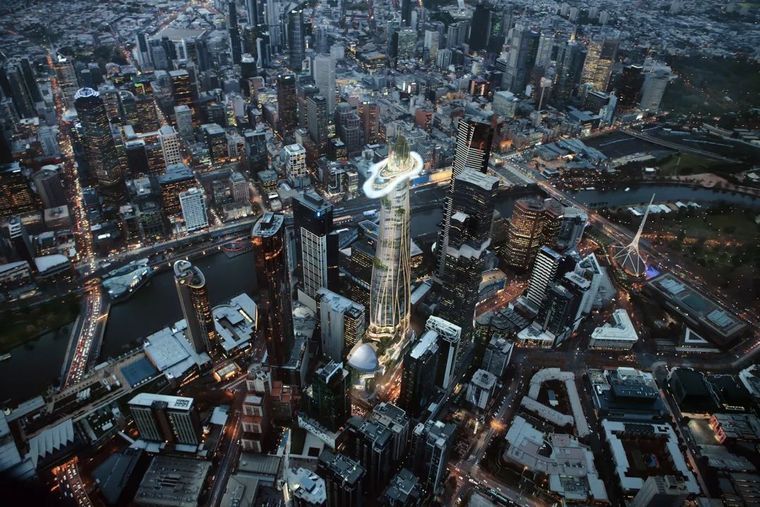 mvrdv超高层资料下载-超高层建筑，墨尔本未来独一无二的城市地标！