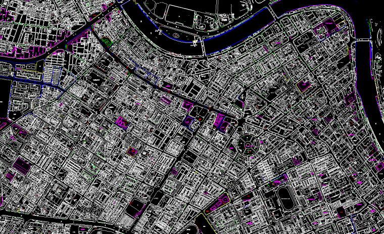 中栈地区公共绿地cad资料下载-天津市总体CAD现状图（含各区）