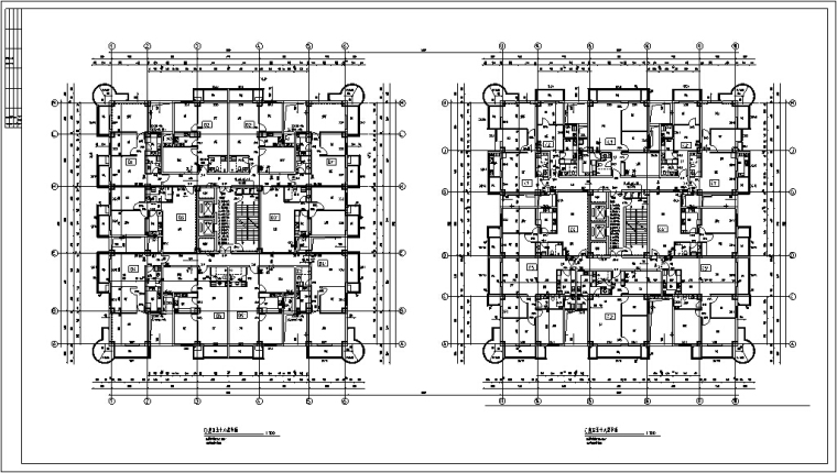 高层商住楼方案cad资料下载-高层综合商住楼全套施工图（CAD带人防）