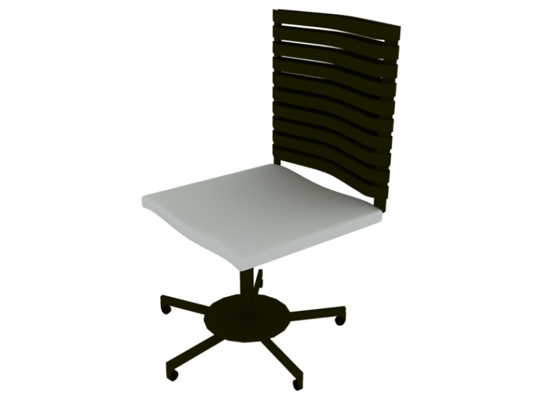 移相键控资料下载-移动办公椅3D模型下载