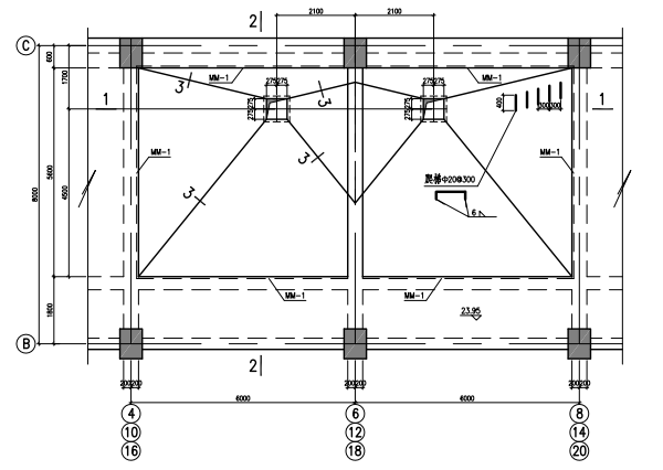 六层楼梯平面图剖面图资料下载-钢煤斗施工图（平面图，剖面图及详图）