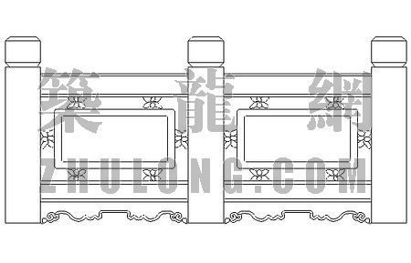 户外实木扶手栏杆资料下载-栏杆扶手027