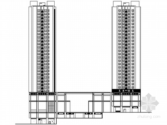 重庆十二层建筑施工图资料下载-[重庆]某二十八层双塔商住楼建筑施工图（含节能说明）