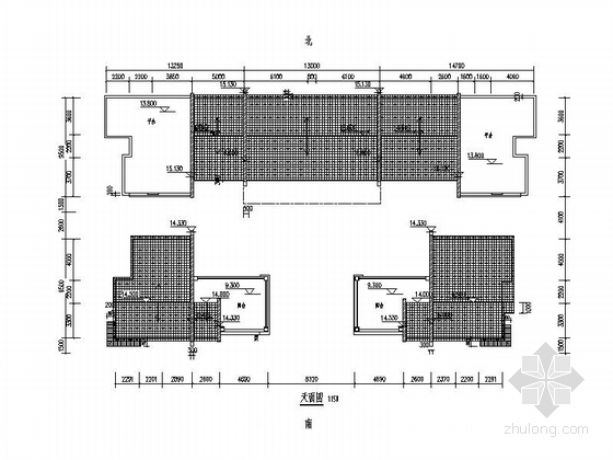 [福建]中式风格四合院建筑方案（含效果图）-中式风格四合院建筑方案平面图