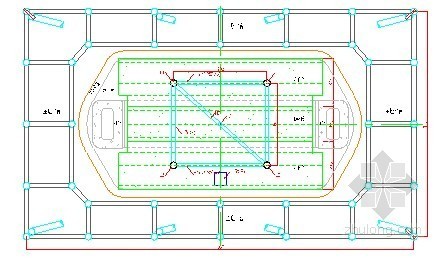 桥梁钢箱梁及斜拉索安装施工方案（41页）-0#块钢箱梁支架平面布置图 