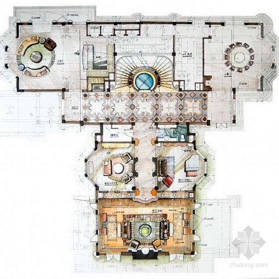 欧式家装设计方案资料下载-[上海]中国超经典欧式古典风格豪宅设计方案