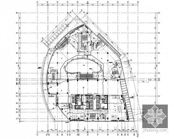 [上海]19层商业办公综合楼强弱电施工图200张-六层平面图（安保、BA）