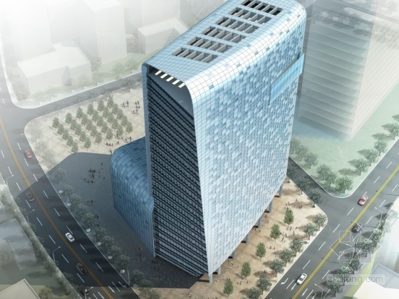 七层5000平米资料下载-[深圳]某十八层办公楼建筑方案文本（含多媒体、CAD）