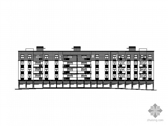 五层建筑施工资料下载-某五层商住楼建筑施工图