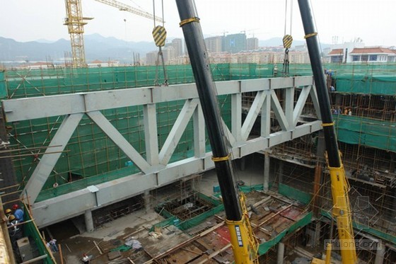 [山东]高层框架结构钢结构文化中心工程施工质量创优汇报（鲁班奖 图文丰富）-吊装工程 