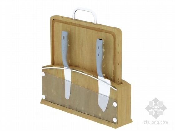 环刀校验方法资料下载-餐厅刀架3D模型下载