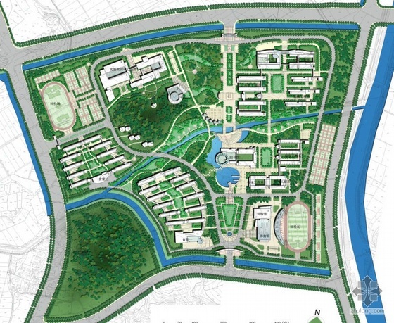 大学校区建筑设计资料下载-南京大学校区景观规划方案（包含建筑设计图）