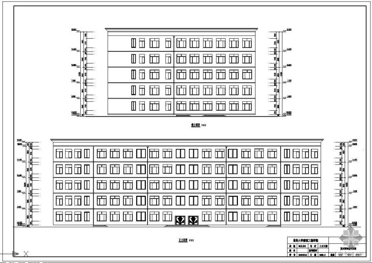 高中教学楼建筑剖面图资料下载-[学士]沈阳某高中教学楼毕业设计(含计算书、建筑结构设计图) 