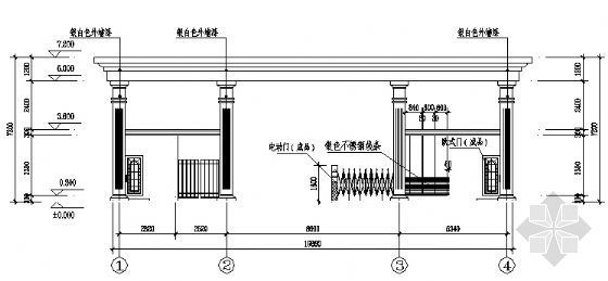 某市政府大门建筑施工图-2