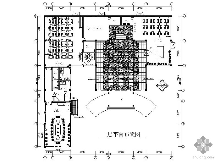 两层食堂效果图资料下载-2000㎡现代办公楼室内施工图（含效果图）