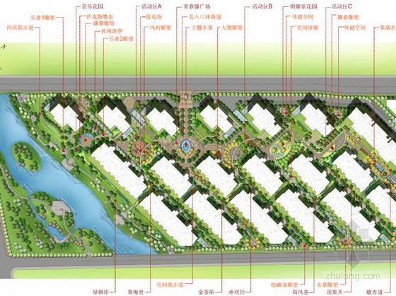 居住区扩初设计资料下载-[杭州]居住区局部地块景观扩初方案设计
