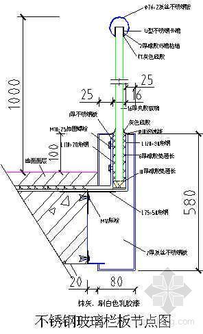 楼梯不锈钢栏杆图片资料下载-北京某体育馆改扩建工程油漆及不锈钢栏杆、栏板施工方案