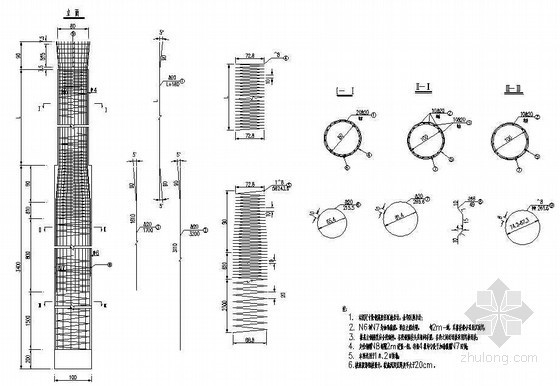 10m简支梁桥空心板资料下载-简支空心板梁桥墩墩柱及桩基钢筋布置节点详图设计