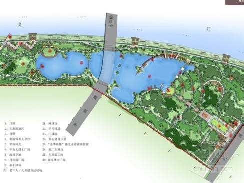 浙江金华市建筑艺术公园资料下载-[金华]滨水公园景观概念设计方案