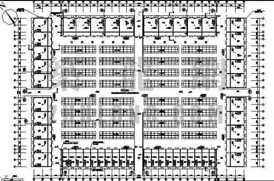 农贸市场摊位给排水施工图资料下载-江苏某农贸市场给排水平面图