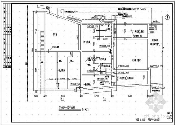 污水工艺改造资料下载-上海某公司污水改造项目工艺图