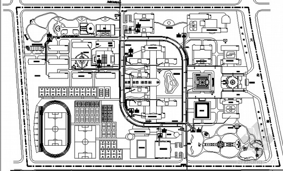 电力电信工程规划图资料下载-某学校的电力电信规划设计图