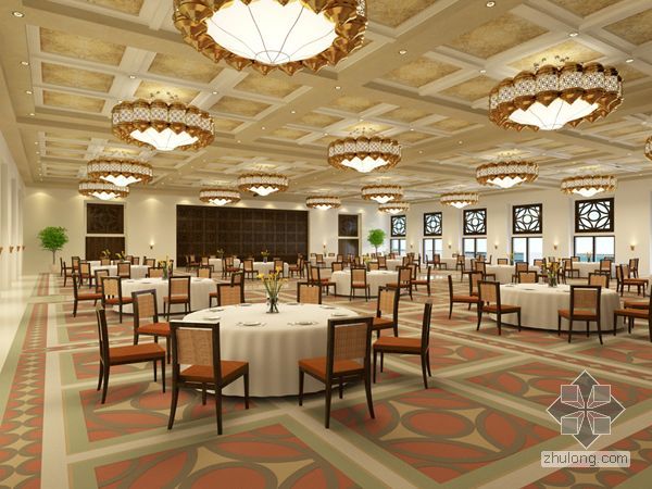 中式餐厅大堂模型资料下载-餐厅大堂