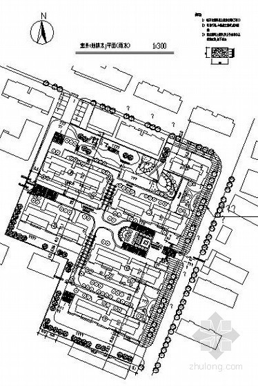 小区室外雨水排水图纸资料下载-某住宅小区室外排水及消防给水平面图