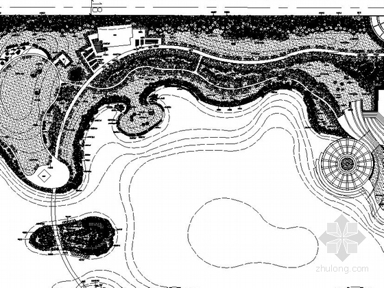 [温州]滨水公园园林景观工程总图及植物配置施工图-图7