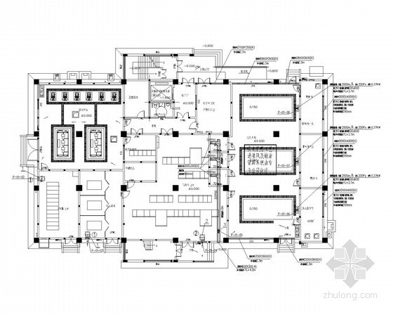 [广东]数据机房办公楼空调通风防排烟系统施工图（灾后排气 通讯机房）-灾后排气平面图 