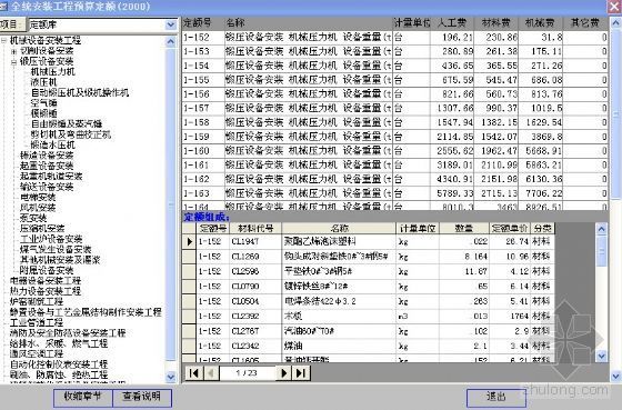 上海2000安装定额电子版资料下载-全统安装工程预算定额电子版(2000)