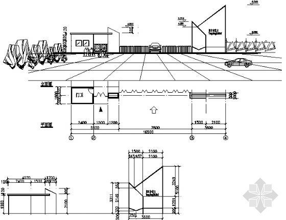 钢结构大门建筑施工图全套资料下载-大门建筑施工图5