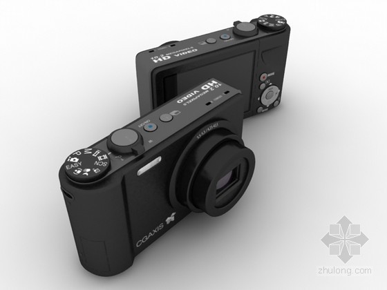 复古照相机脚架3d模型资料下载-数码相机3d模型下载