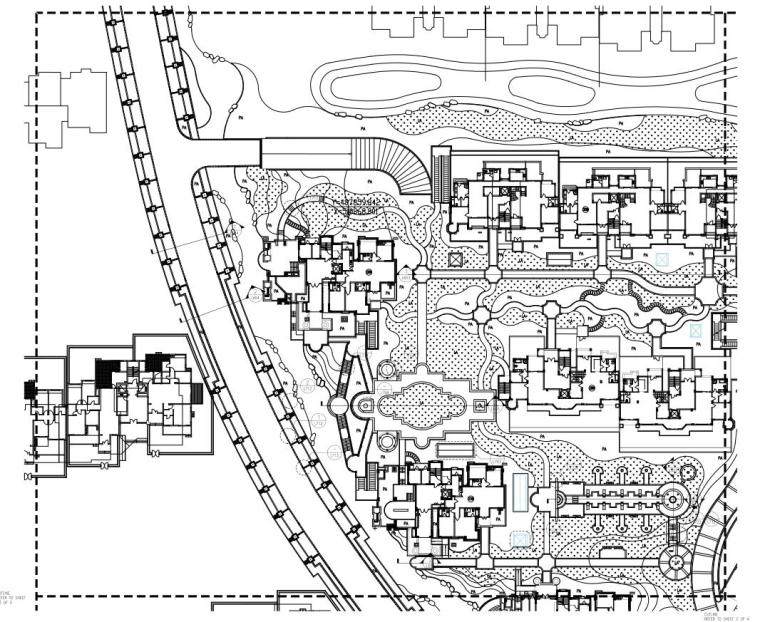 [江苏]常熟住宅项目景观施工图设计文本（包含CAD+87页）-索引平面图
