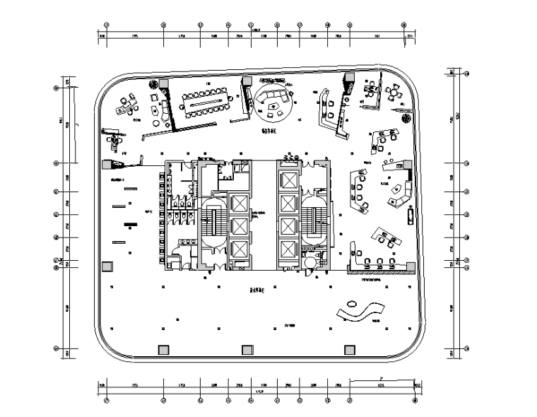 办公空间设计cad施工图资料下载-LA公园一号广场办公空间设计施工图（附效果图+材料清单）