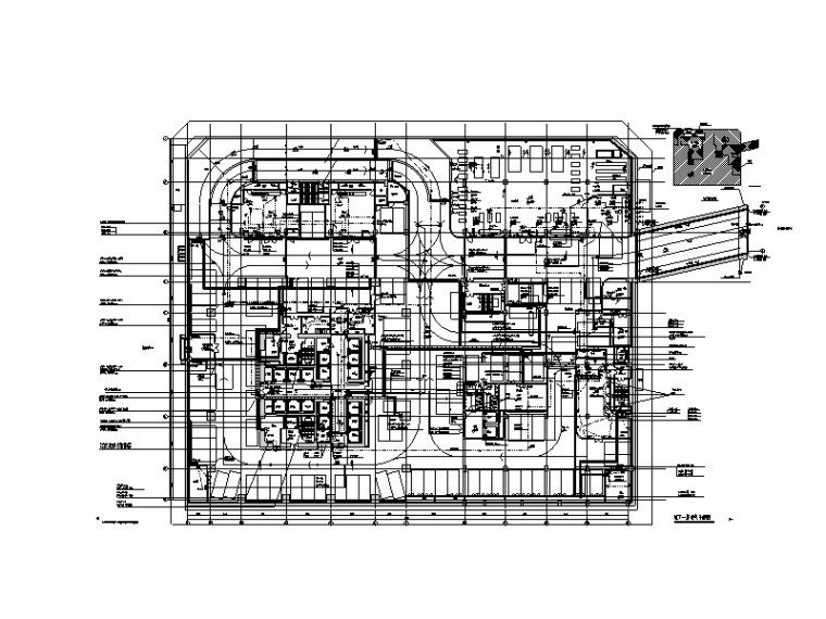 广东超高层写字楼强弱电电气施工图-地下一层电气平面图