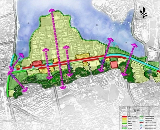 [武汉]城市主干道生态交通道路沿线城市规划设计方案-分析图