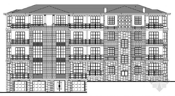 一梯四户套型CAD资料下载-小型公寓建筑图