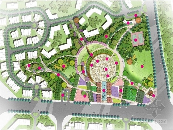 社区公共景观设计资料下载-[湖南]都市人文风格公共空间景观设计方案