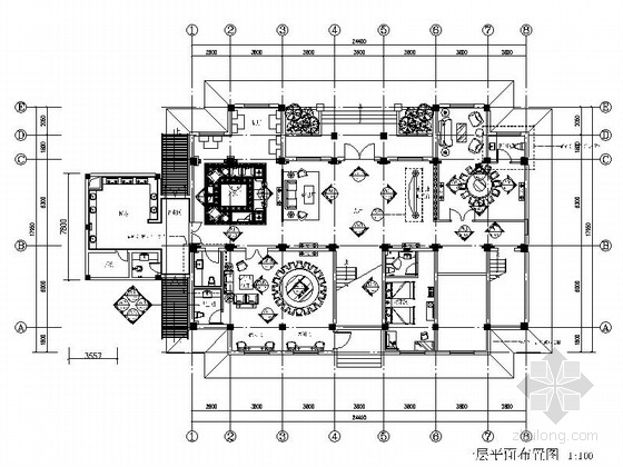 大型会所建筑施工图资料下载-[四川]欧式三层大型豪华会所CAD施工图（含效果图）
