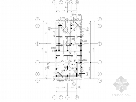 七层砌体房屋结构施工图(带PKPM模型)-坡屋顶结构平面图