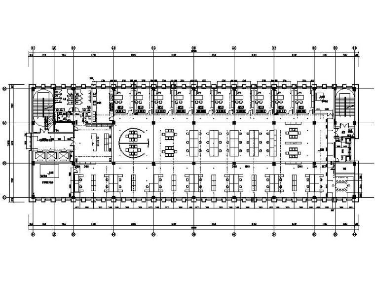 详细！启东市便民服务中心6号楼给排水及喷淋系统施工图-八层喷淋平面图