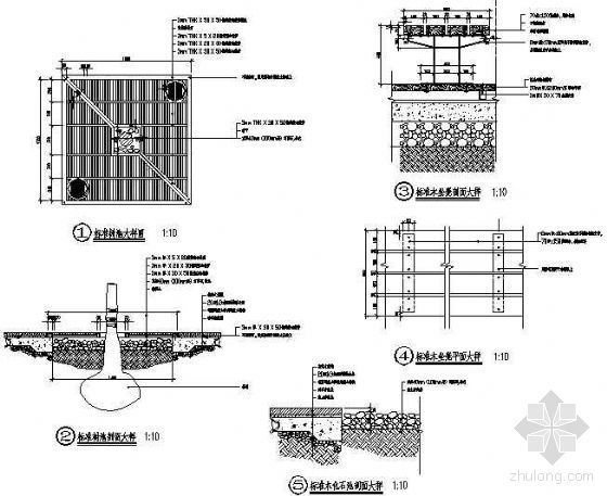 坐凳花池CAD资料下载-标准树池坐凳详图