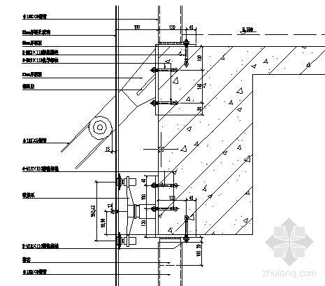 农村两间三层楼房设计图资料下载-MQ1三层楼板纵剖节点图二