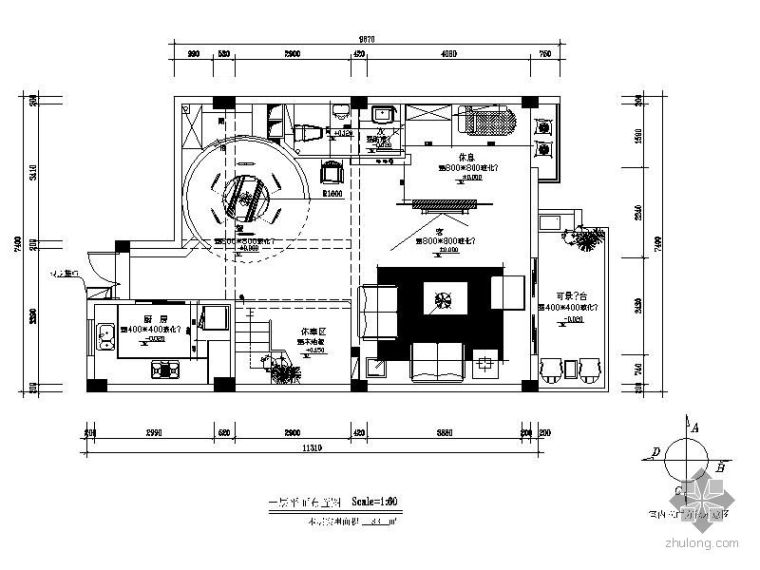 三层房房屋施工图资料下载-[福州]某三层复式施工图
