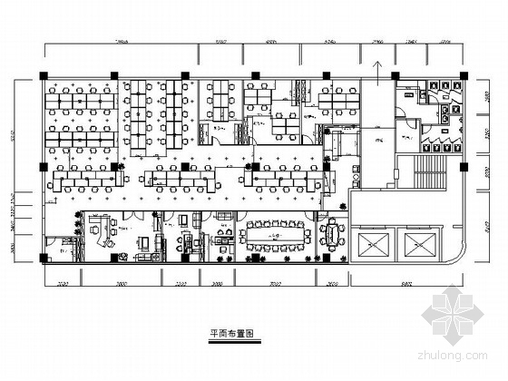 2000平米办公室施工图资料下载-[上海]高档简约现代办公室室内装修施工图（含效果）
