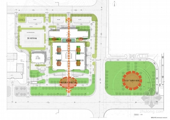 [大连]新建古典风格附属医院建筑设计方案文本（含教学楼）-新建古典风格附属医院建筑规划图