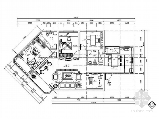 500平装修效果图资料下载-[上海]金色欧式风格两居室装修图（含效果图）