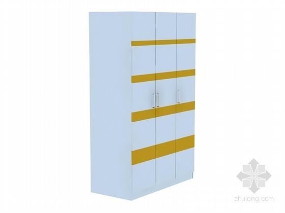 3d现代衣柜资料下载-现代儿童柜3D模型下载